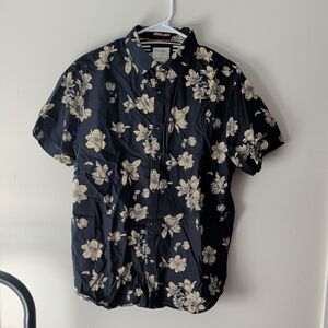 Denim & Flower Navy Floral Button Down Shirt